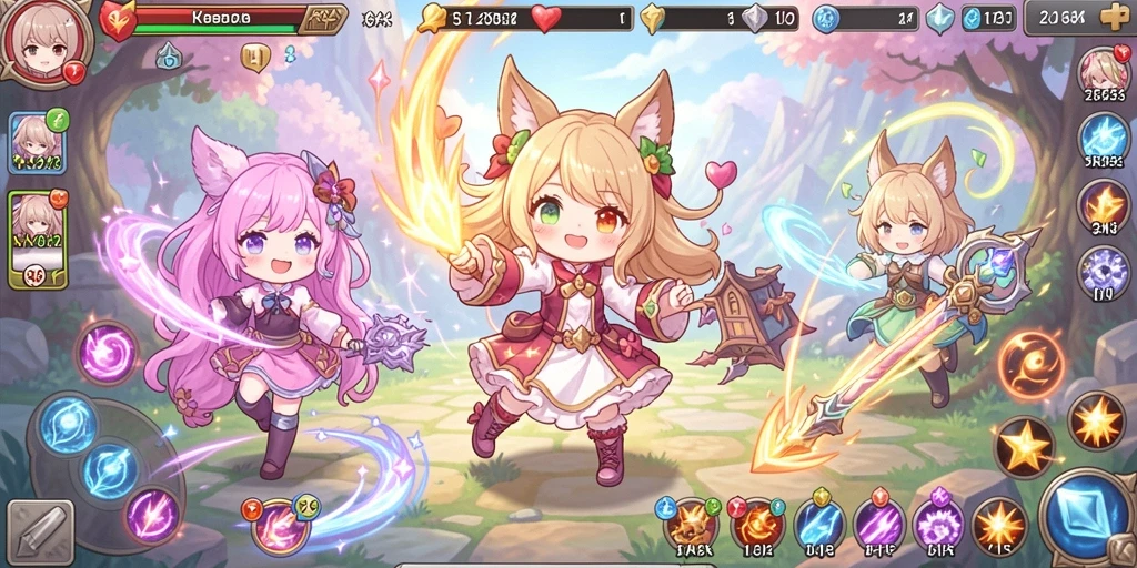 Gameplay yang seru dengan efek suara yang ceria.
